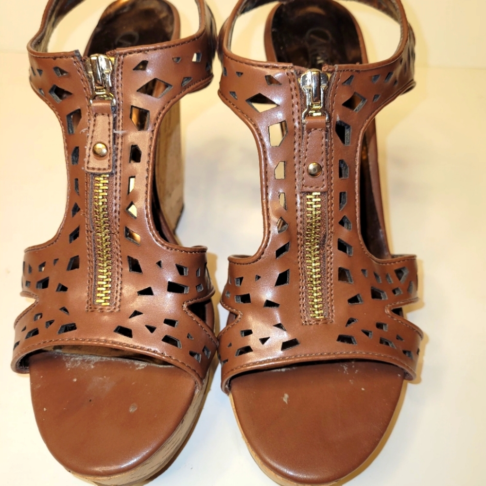 Carlos Santana bro wedge 5" women's sandal, sz 9